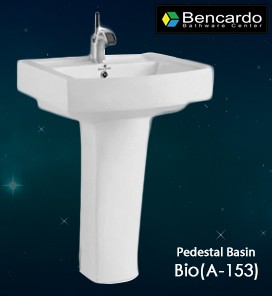 Bencardo Ceramic Pedestal Wash Basin-A-153