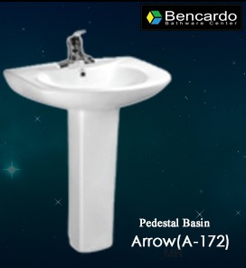 Bencardo Ceramic Pedestal Wash Basin-A-172