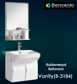 Rubber Wood Bathroom Vanity - B-3184