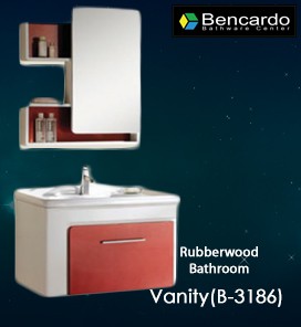 Rubber Wood Bathroom Vanity - B-3186
