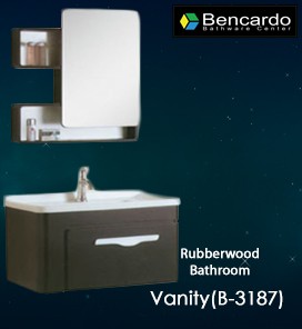 Rubber wood Bathroom Vanity - B-3187