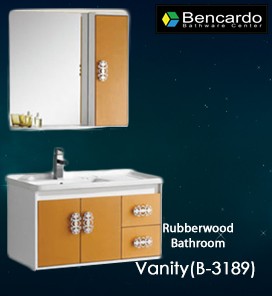 Rubber Wood Bathroom Vanity - B-3189