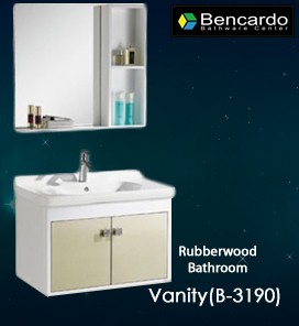 Rubber Wood Bathroom Vanity - B-3190