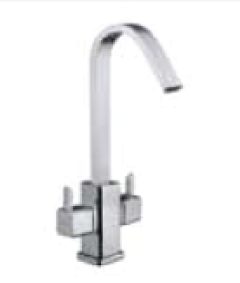 Quarter Turn Faucets- Central Hole Basin mixer with 50cm Braided Hose- L843