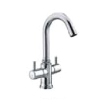 Quarter Turn Faucets- Central Hole Basin mixer with 50cm Braided Hose- A-804