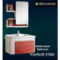 Rubber Wood Bathroom Vanity - B-3186