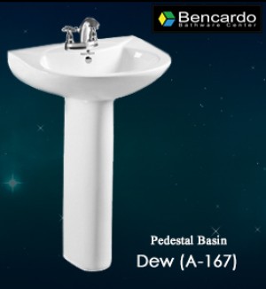 Bencardo Ceramic Pedestal Wash Basin-A-167