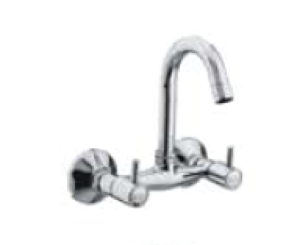 Quarter Turn Faucets- Sink Mixer wall mounted with swivel spout and wall flange- A-807