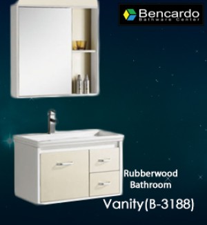 Rubber Wood Bathroom Vanity - B-3188