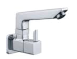 Quarter Turn Faucets- Sink Cock wall mounted with swivel spout and wall flange- L845